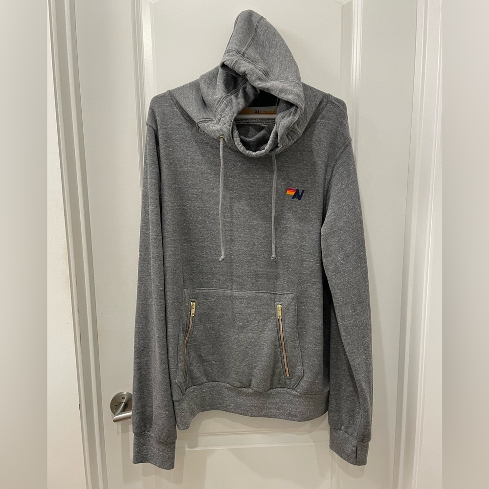 NWT Aviator Nation ninja heather grey hoodie - L